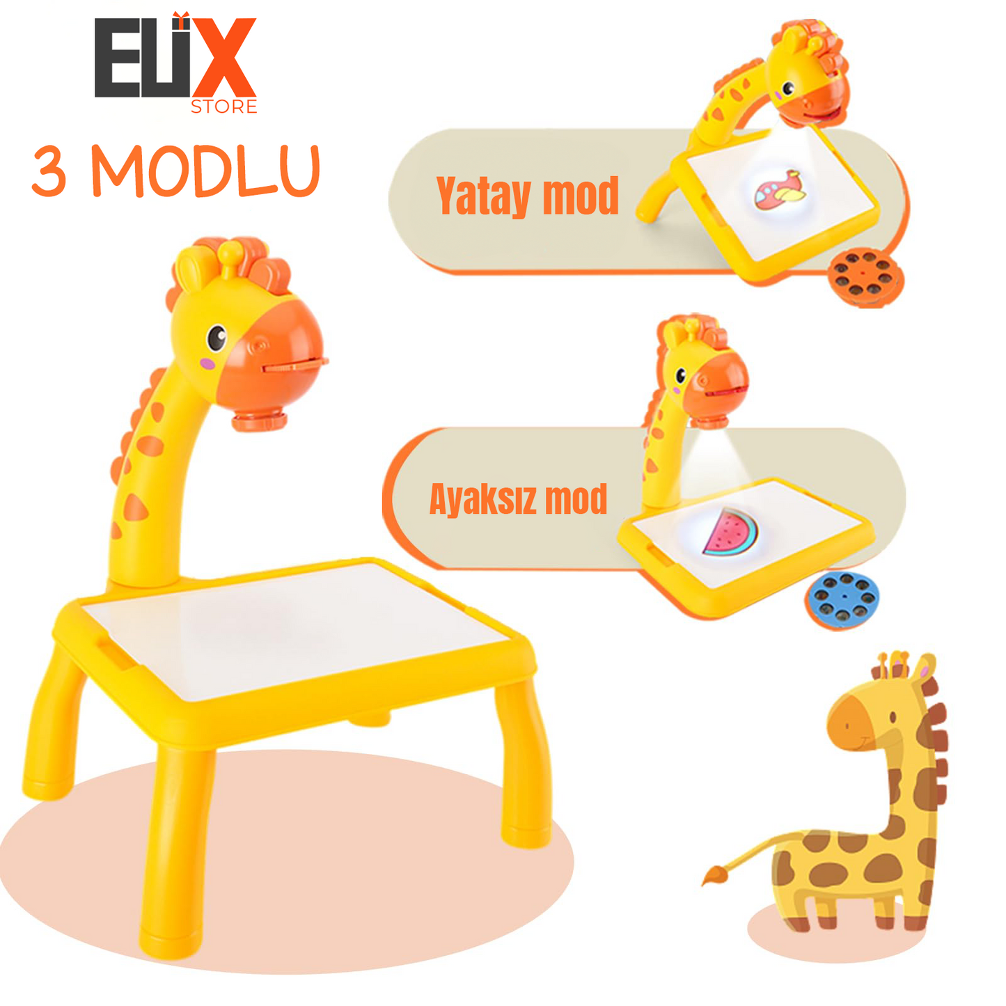 ElixToys Projeksiyon çocuk çizim masası